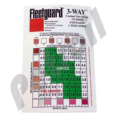CC2602B Fleetguard Strip para Test Refrigerante CTK5029-1 X007684