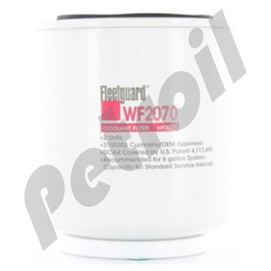 WF2070 Filtro Refrigerante Fleetguard Roscado PSA299 24070 WA921/1  P552070 BW5137 BW5082 WA923/1 LFW4071 BW5070